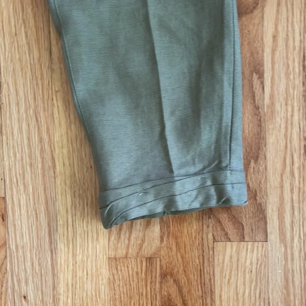 Wilfred Size 4 Olive Green Linen Blend Allant Cropped‎ Trouser Pants A15